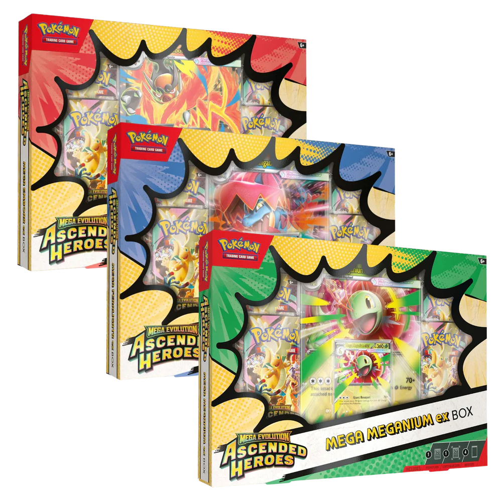 Caja Feraligator, Meganium y Emboar Héroes Ascendentes Español